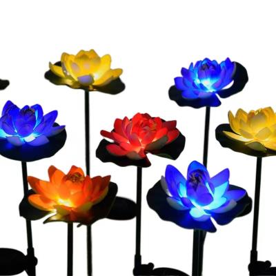 China Garden Solar Flower Lights Waterproof LED Ornamental Garden Landscape Flower Lights Decor for Garden Yard Lawn for sale