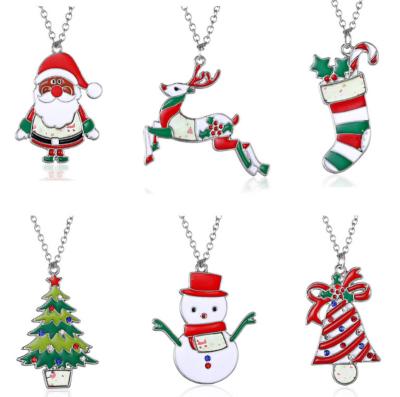 China High Quality Jewelry Set 6 PCS Christmas Necklace Set Christmas Tree Adjustable Snowflake Pendant Necklace For Women Girls Thanksgiving Christmas Party Gifts for sale