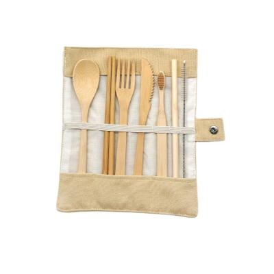 China Sustainable Customizable Bamboo Cutlery Set/Travel Fork/Spoon Knife Cutlery Set for sale