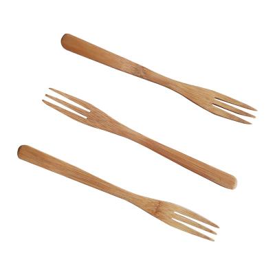 China Sustainable A Fork Used At Home To Separate Recycling Bamboo Dessert Bamboo Meal Cutlery Fork for sale