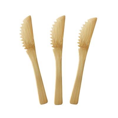 China 2021 New Style Sustainable Recycling Very Cute Bamboo Dessert Cutlery Bamboo Knife for sale