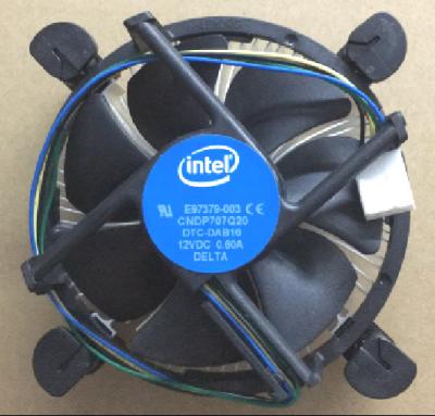 China 45CFM Intel Quiet CPU Cooler Pure Copper Base Silent CPU Fan For Desktop for sale