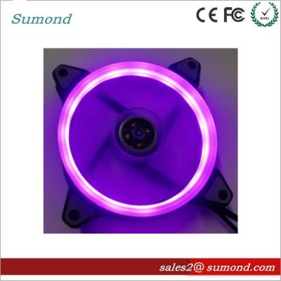 China Violet ABS PC Case RGB Fan 3W Low Power Computer Case Cooling Fan for sale