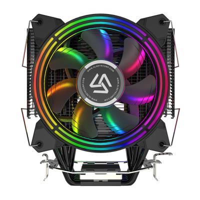 China Dual 120mm Intel Quiet CPU Cooler Rainbow Color Inculde High Density Heatsinks for sale