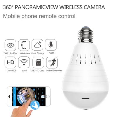 China Wifi CCTV Smart IP Camera 1.3MP 960P Full HD With 360 Degrees Fisheye Bulb Camera for sale