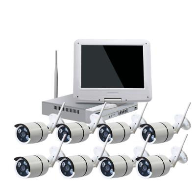 China wireless nvr security system hd nvr kit cctv home security ip camera 8CH WIFI NVR Kit with 10 inch Monitor for sale