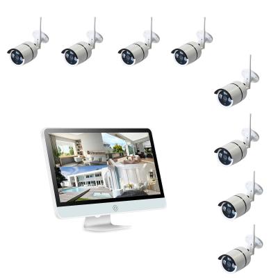 China New 8CH 200W HD CCTV Camera Kit 2.0MP H.264 12 Inch LCD ALL - IN - ONE CCTV Camera System Video Monitor for sale