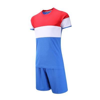 China OEM Antibacterial Custom Team Quick Dry Adults And Kids Football Uniforms Soccer Jersey Set for sale