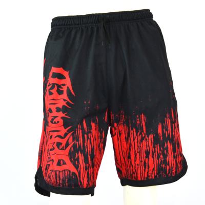 China Custom made high quality antibacterial cheap reversible sublimation double face basketball shorts in stock for sale