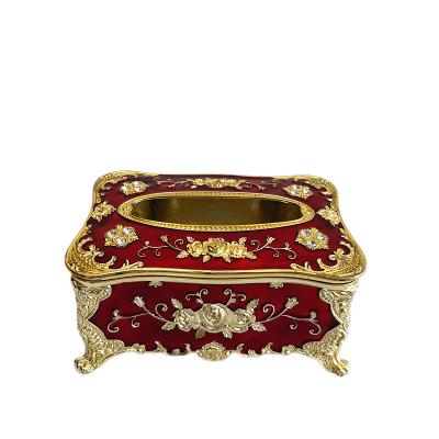 China China Exquisite European Cloth Boxes Home Decorative Container Towel Rack Household Hotel Use Cloth Boxesleather Acrylic Cloth b for sale