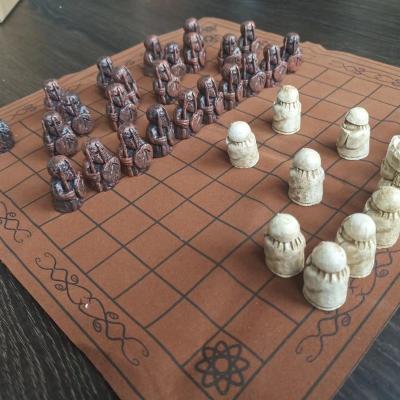 China China factory new resin chess soldier king creative leather home interior furnishings direct chess border for sale