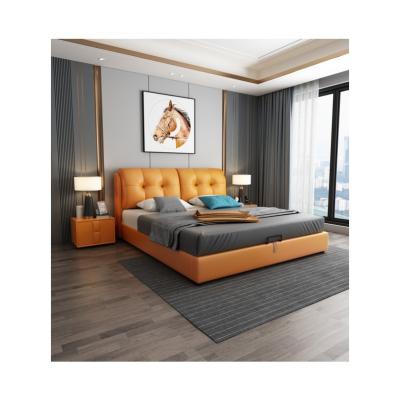 China HANYEE Adjustable Modern Fashion Comfortable Leather Double Bed (Other) , Multifunctional Queen Size Bed With Storage for sale