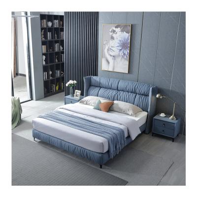 China hot selling high quality modern mute 3D fabric simple bed bedroom furniture for sale