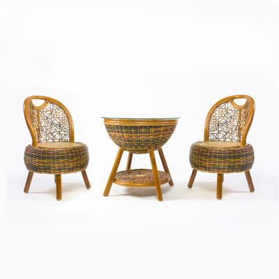 China Environmental protection craft wicker chair natural material handwoven garden leisure rattan traditional chair for sale