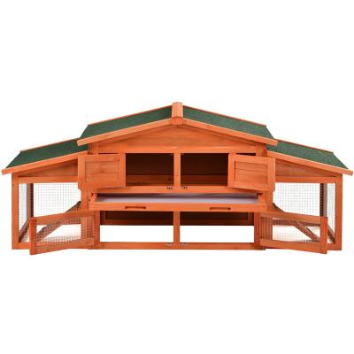 China Custom Made HANYEE Solid Wood Cat and Dog Hut Chicken House Outdoor Wooden Pet House Windproof Small Cage for sale