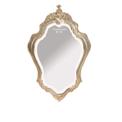 China Hot Selling Classic PU Mirror Furniture Living Room Modern Decorative Hanging Mirror Frame for sale