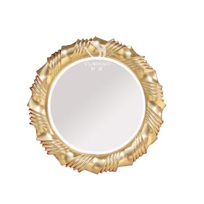 China Classic Hot Sales Wholesale Decorative Luxury Wrought Iron Gold Metal Sight Vintage Mirror Frame for sale