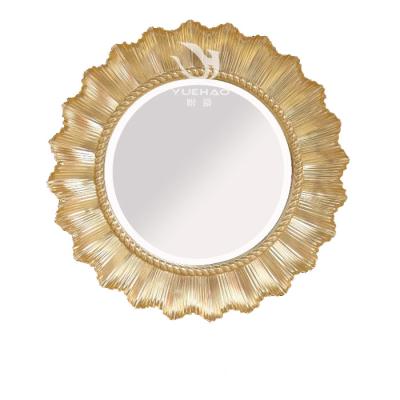 China Factory classic wall mirror directly from the wedding and living room mirror PU gold decorative view for sale