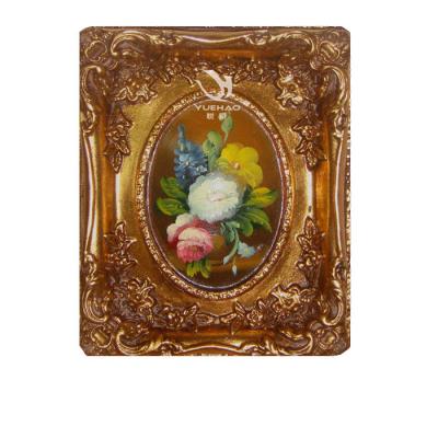 China Classic/noble luxury/retro retro resin picture frame border circle heart oil painting decorative golden square frame for sale