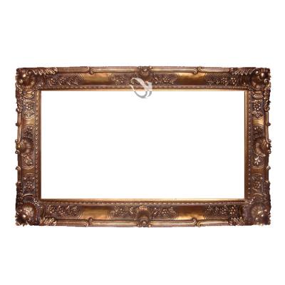 China Wholesale Classical Home Decor Large Resin Photo Frame Rectangular Gold Oil Painting Frame for sale