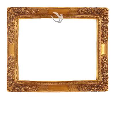 China Classical European style luxury resin frame with creative fancy golden resin photo frame for wall decoration for sale