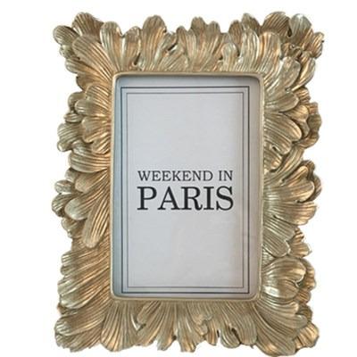 China Classical Stretching Classic 18*23cm Frame Resin Photo Frame European Gold Color for sale