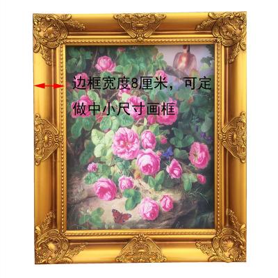 China Vintage Factory Direct Carving Ornaments European Wooden Picture Frame Customized for sale