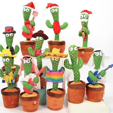 China Dance and Singer Speaker Portable Twisting Toy Doll Magic Bailarin Simulation Plush Music Song Toys Rechargeable Dancing Cactus for sale