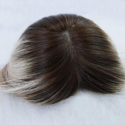 China Clean Soft Customized Jewish Hair With Silk Top Kosher Topper Hair for sale