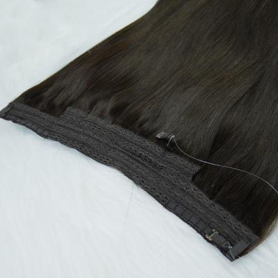 China One Piece Soft Clean Unprocessed Russian Remy Hair Extensions Invisible Halo Wire Halo Hair Extensions Invisible Hair Extensions for sale