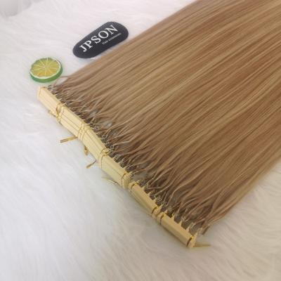 China 2nd Generation 6D Hair Extension Soft 100% Straight Hair Bundles Clean Human Remy Keratin Hair Extensions for sale