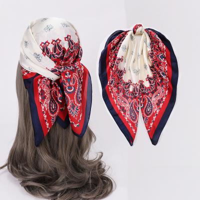 China 2023 New Leopard Print Silk Fashion Head Scarves 70*70 Professional Silk Scarf For Women Wholesale for sale