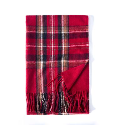 China Comfortable LOW MOQ OEM Custom Logo 2023 plaid scarves autumn and winter fashion cashmere scarves wholesale thickened warm scarf for women for sale