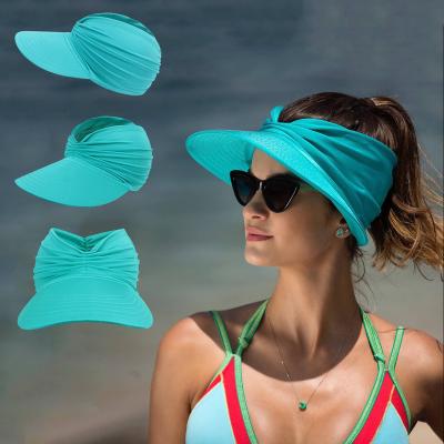 China Fashion Female Outdoor Sports\Summer Comfortable\Durable Hollow Out Sun UV Resistant Hat Top Hat Nylon Empty Sunshade Hat For Women Adults Unisex Picture 2pcs for sale