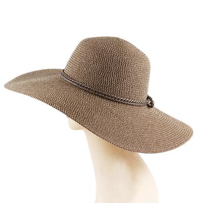 China Wholesale Comfortable Summer Ladies Fashion Big Brim Sun Hat Leisure Travel Straw Hat Beach Outdoor Straw Hat for sale