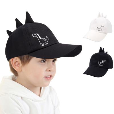 China breathable & Cartoon waterproof handmade dinosaur printed children's baseball cap Sun hat shading European and American children's summer casual cotton for sale