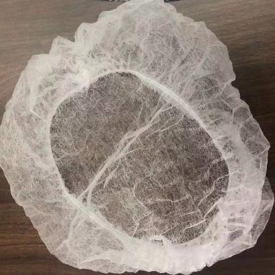 China Single Or Double Net Surgical Clip Hair Bouffant Nurse Elastic Band Hair Cover Nonwoven Net Disposable Head Crowd for sale