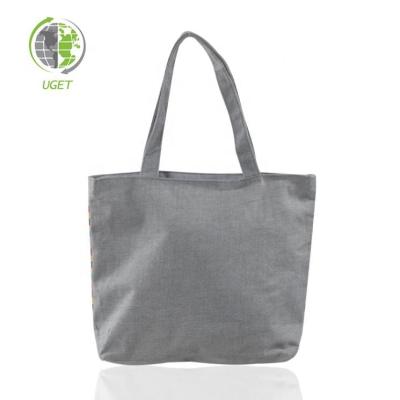 China Recycle Canada Long To Handle Cotton Korean Custom Design Hand India Porcelain White Canvas Bags Wholesale Drawstring Tote Bag for sale