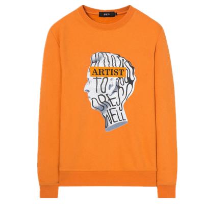 China Wholesale Anti-Shrink Terry Plain Cotton Fashion Style Fashion Sweatshirt Custom Orange Men, Sweatshirt Online Shopping for sale