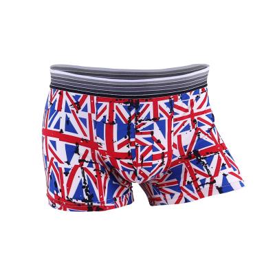 China Custom Antibacterial Sublimation Comfortable White Fabric Polyester Spandex Briefs Briefs Boxer Shorts Underwear For Men for sale