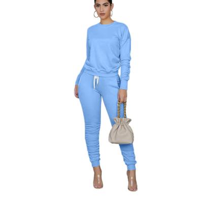 China Wholesale 2021 QUICK DRY women plus size long sleeved T-shirt pleated two-piece pants lady sports biker cycling cycling clothing for sale