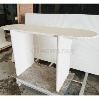 China Mid Century Furniture Two Slabs Space Decor Space Design Low Home Entrance Luxury Console Table Split Stone Modern Lobby Natural Narrow Stone for sale