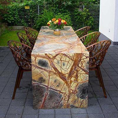 China Natural European Italian Craft Stone Handmade Stone Side Bone Style Stone Split Edge Dining Modern Living Edge Tables for sale