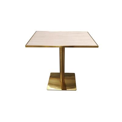 China Home Brewed Low Square Coffee Tables Stainless Steel Square Dining Table For Restaurant for sale