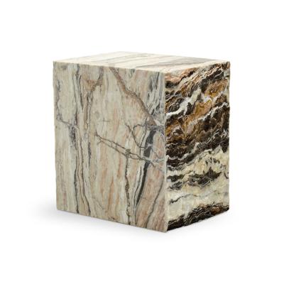 China Newstar Modern Marble Block Display Luxury Onyx Stone Cube Side Table Pedestal Box Stone Display Stand Marble for sale