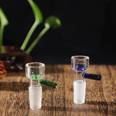 China China new snowflake filter high borosilicate glass tobacco bowl 14mm with handle factory support customization for sale