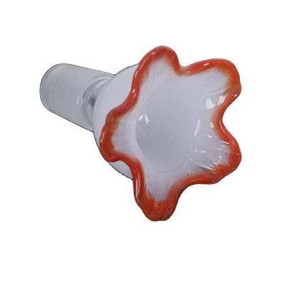 China China factory supply custom red rose flower new shape 14mm tobacco glass bowl for hookah pipe accessories for sale