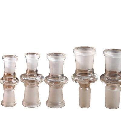 China China wholesale glass downstem adapter for hookah hose with 18mm 10mm 14mm glass adapter male to male custom for sale