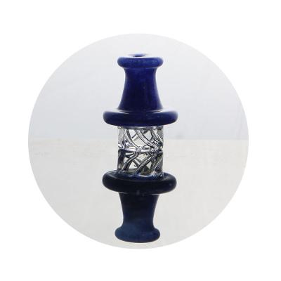 China China Factory New Arrival Custom Wholesale Star Design Blue Glass Cover Carburetor For Quartz Bowl Nail for sale