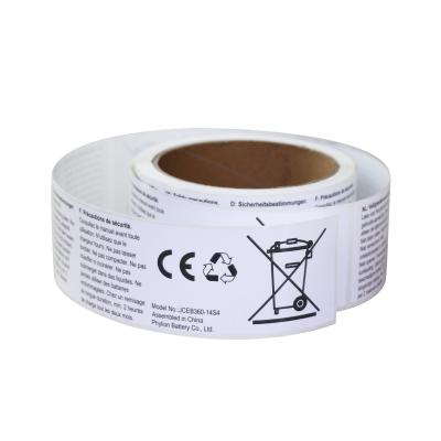 China Factory Price Waterproof Custom Instruction Labels Stickers For Electrical Appliance for sale